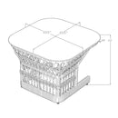 Modern European furniture - Cream Aluminum Outdoor End Table - www.oroatrade.com