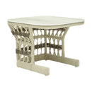 Modern European furniture - Cream Aluminum Outdoor End Table - www.oroatrade.com