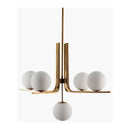 Contract furniture - 5-Light White Glass Orbs Chandelier - www.oroatrade.com