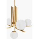 Contract furniture - 5-Light White Glass Orbs Chandelier - www.oroatrade.com