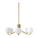 Contract furniture - 6-Light White Glass Orbs Chandelier - www.oroatrade.com