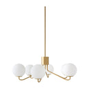 Contract furniture - 6-Light White Glass Orbs Chandelier - www.oroatrade.com