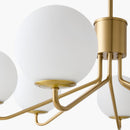 Contract furniture - 6-Light White Glass Orbs Chandelier - www.oroatrade.com
