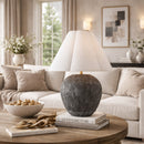 Contract furniture - Black Cement Accent Table Lamp - www.oroatrade.com