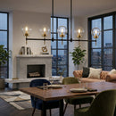 Modern European furniture - 5-Light Glass Linear Chandelier - www.oroatrade.com