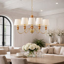 Modern European furniture - 5-Light Linen Classic Chandelier - www.oroatrade.com