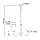 Modern European furniture - 3-Light Linen Classic Chandelier - www.oroatrade.com
