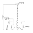 Modern European furniture - 3-Light Linen Classic Chandelier - www.oroatrade.com