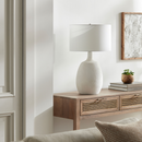 Hospitality furniture - White Cement Accent Table Lamp - www.oroatrade.com