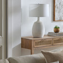 Hospitality furniture - White Cement Accent Table Lamp - www.oroatrade.com