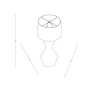Contract furniture - Beige Ceramic Geometrical Table Lamp - www.oroatrade.com