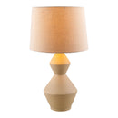 Contract furniture - Beige Ceramic Geometrical Table Lamp - www.oroatrade.com