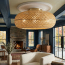 Contract furniture - Woven Rattan Cane Chandelier - www.oroatrade.com