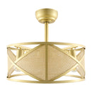 Contract furniture - Gold Framed Rattan Chandelier - www.oroatrade.com