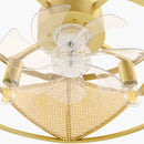 Contract furniture - Gold Framed Rattan Chandelier - www.oroatrade.com