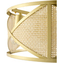 Contract furniture - Gold Framed Rattan Chandelier - www.oroatrade.com