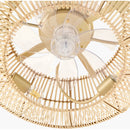 Contract furniture - Rattan Cane 4-Light Chandelier - www.oroatrade.com