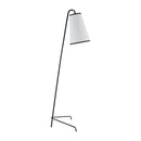 Contract furniture - White Linen Tilted Floor Lamp - www.oroatrade.com