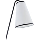 Contract furniture - White Linen Tilted Floor Lamp - www.oroatrade.com