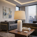 Contract furniture - Cream Painted Ceramic Table Lamp - www.oroatrade.com