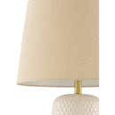 Contract furniture - Cream Painted Ceramic Table Lamp - www.oroatrade.com