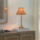 Contract furniture - Tan Rattan Accent Table Lamp - www.oroatrade.comz