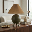Contract furniture - Pleated Linen Cement Table Lamp - www.oroatrade.com