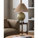 Contract furniture - Pleated Linen Cement Table Lamp - www.oroatrade.com