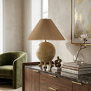 Contract furniture - Pleated Linen Cement Table Lamp - www.oroatrade.com