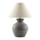 Contract furniture - Gray Ceramic Linen Table Lamp - www.oroatrade.com