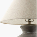 Contract furniture - Gray Ceramic Linen Table Lamp - www.oroatrade.com