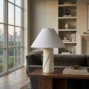 Hospitality furniture - White Concrete Cotton Table Lamp - www.oroatrade.com