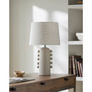 Modern European furniture - Linen Glazed Ceramic Table Lamp - www.oroatrade.com
