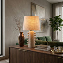 Modern European furniture - Linen Glazed Ceramic Table Lamp - www.oroatrade.com