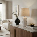 Modern European furniture - Linen Glazed Ceramic Table Lamp - www.oroatrade.com