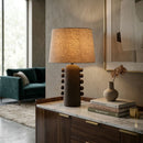 Modern European furniture - Linen Glazed Ceramic Table Lamp - www.oroatrade.com