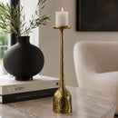 Modern European furniture -Antiqued Iron Candleholder L - www.oroatrade.com