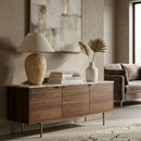Contract furniture - Cream Ceramic Accent Table Lamp - www.oroatrade.com