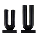 Contract furniture - Black U-Shaped Sculpture Set (2) - www.oroatrade.com