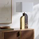 Contract furniture - Black Marble Accent Table Lamp - www.oroatrade.com