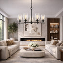 Modern European furniture - 5-Light Glass Chandelier - www.oroatrade.com