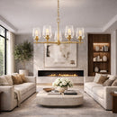 Modern European furniture - 5-Light Glass Chandelier - www.oroatrade.com