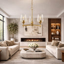 Hospitality furniture - Glass 3-Light Chandelier - www.oroatrade.com