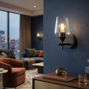 Modern European furniture - Black Framed Glass Wall Lamp - www.oroatrade.com