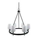 Contract furniture - Iron Ring Glass Chandelier - www.oroatrade.com