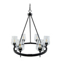 Contract furniture - Iron Ring Glass Chandelier - www.oroatrade.com