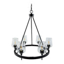 Contract furniture - Iron Ring Glass Chandelier - www.oroatrade.com