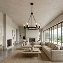 Contract furniture - Iron Ring Glass Chandelier - www.oroatrade.com