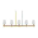 Hospitality furniture - Glass 5-Light Linear Chandelier - www.oroatrade.com