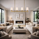 Hospitality furniture - Glass 5-Light Linear Chandelier - www.oroatrade.com